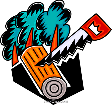 Forest With Hand Saw And Logs Royalty Free Vector Clip - Forest With Hand Saw And Logs Royalty Free Vector Clip (480x450)