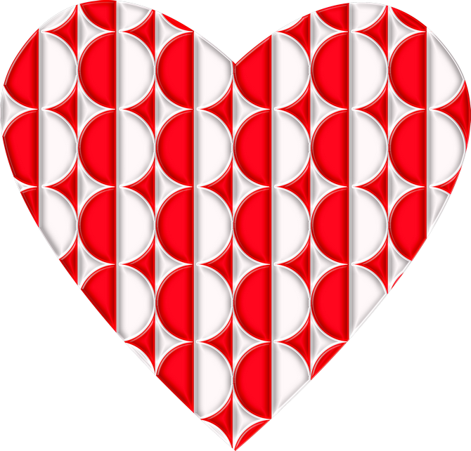 Red Heartsdecorative Paperclip Artclever - Circle (670x642)