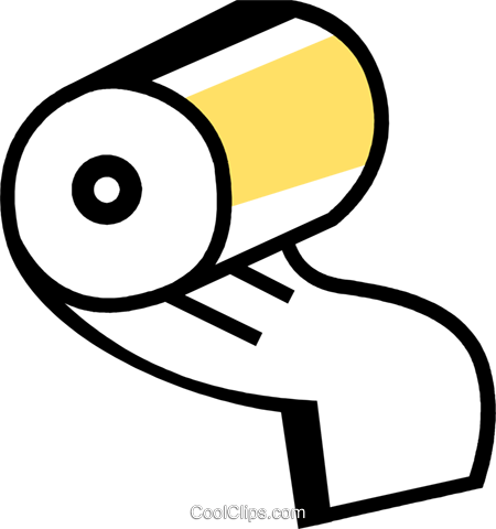 Toilet Paper Royalty Free Vector Clip Art Illustration - Illustration (450x480)