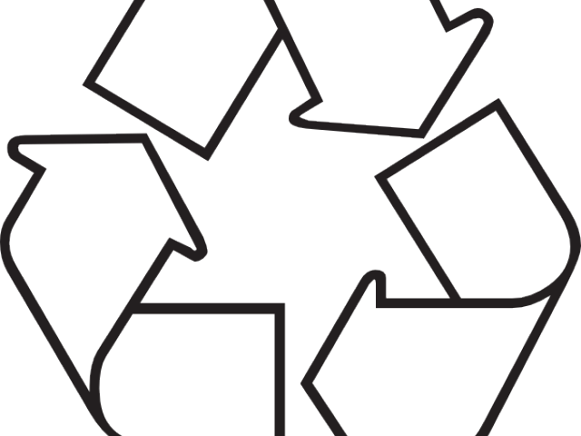 Recycle Clipart Recycled Art - Recycling Logo White Png (640x480)