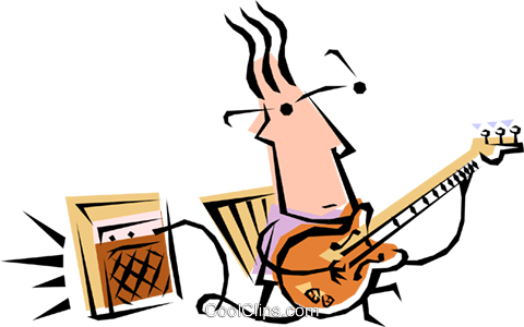 Cool Guitar Player Royalty Free Vector Clip Art Illustration - Avatar (480x300)