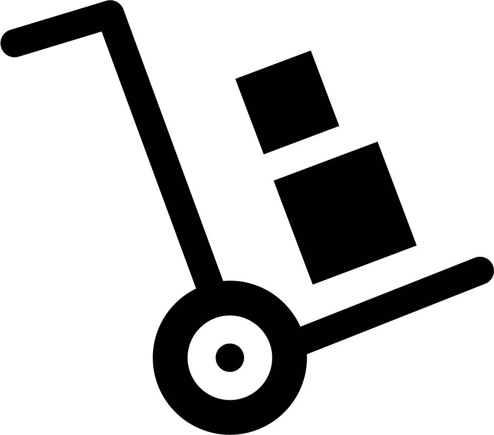 Clipart Train Trolley - Man Pushing Trolley Icon (981x864)