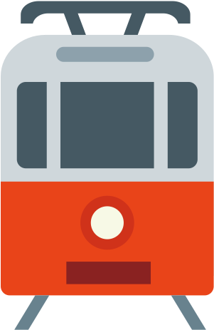 Tram, Transport, Vehicle Icon - Tram Icon Cartoon (512x512)