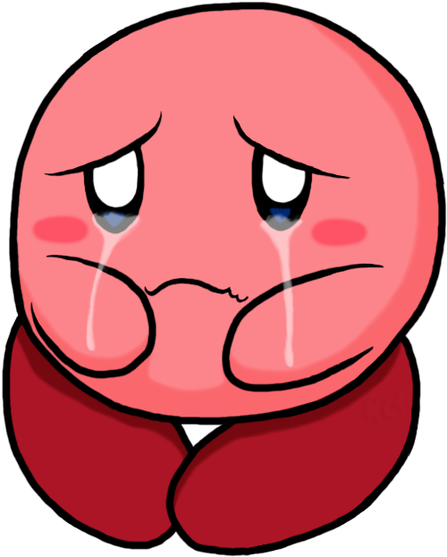 Kirby Sad Face Png (539x635)