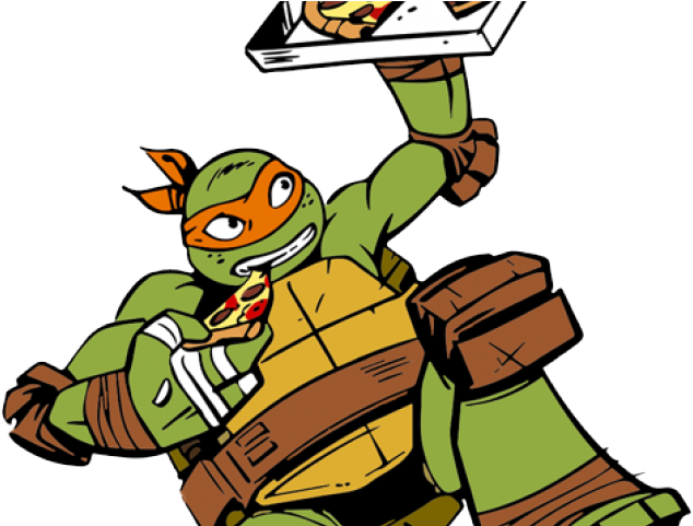 Tmnt Clipart Cartoon Baby - Teenage Mutant Ninja Turtles Michelangelo Pizza (640x480)