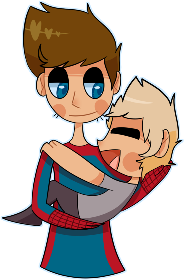 Peter Parker Stark And Barry Rogers By Kitkatangels - Cartoon (774x1032)