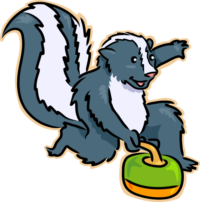 Skunk Royalty Free Vector Clip Art Illustration - Limerick Poems Skunk (695x700)