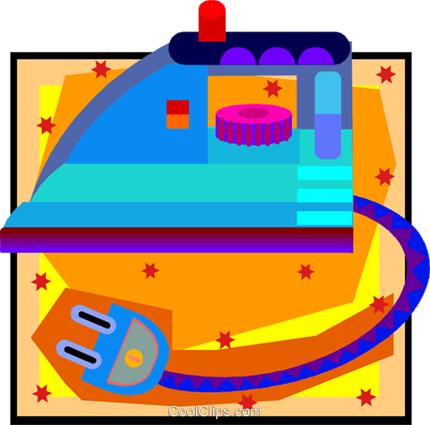 Clothes Iron, Laundry Royalty Free Vector Clip Art - Illustration (480x475)