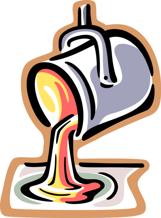 Metal Clipart Steel Mill - Molten Metal Clipart (517x700)