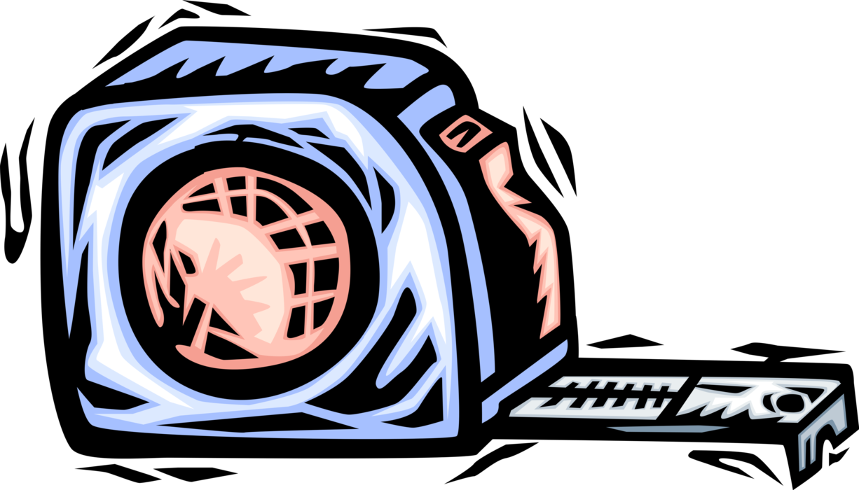 Vector Illustration Of Tape Measure Or Measuring Tape - Measurement (1226x700)