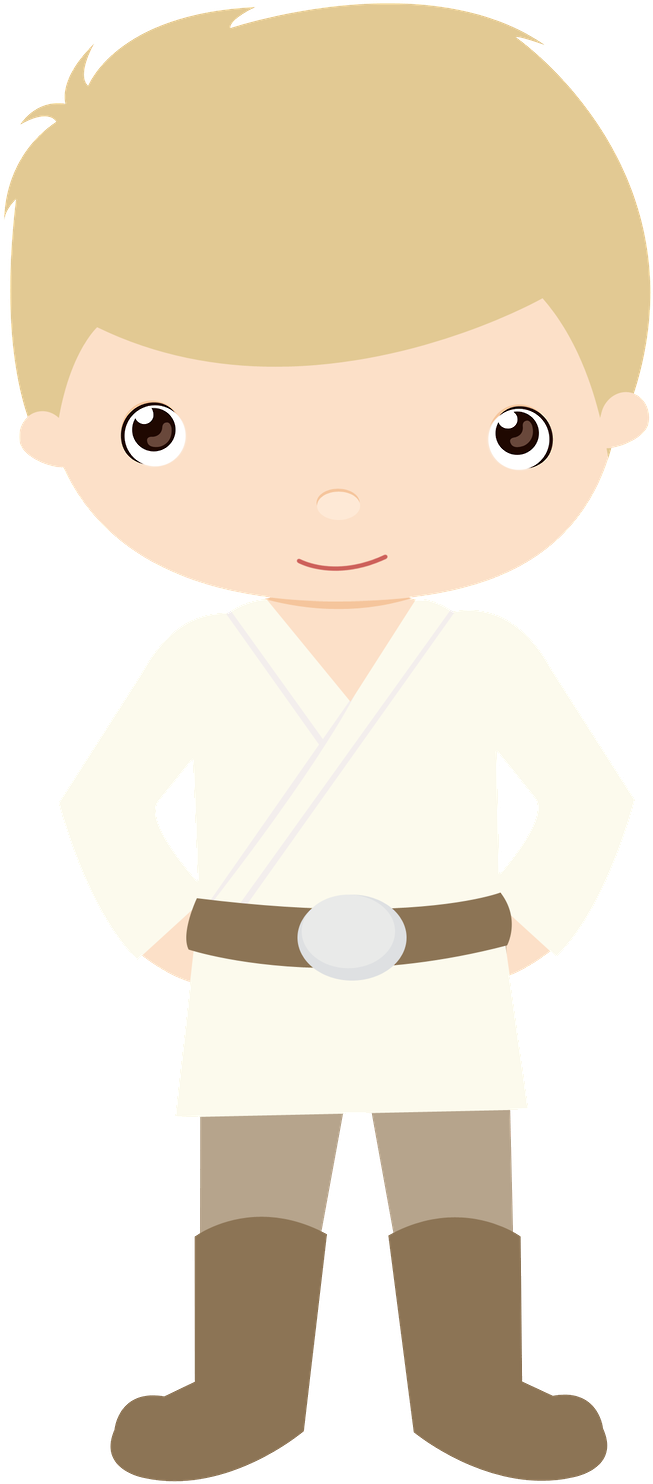 Gorilla Clipart Chibi - Star Wars 4th Birthday Invitations (900x1621)