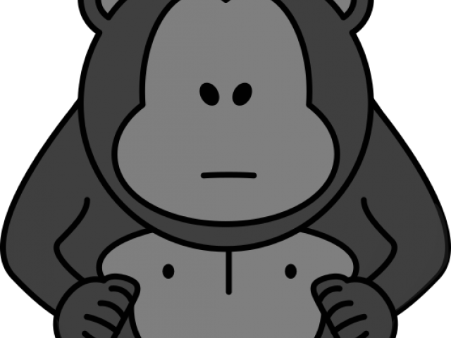 Gorilla Clipart Eye - Cartoon Gorilla (640x480)