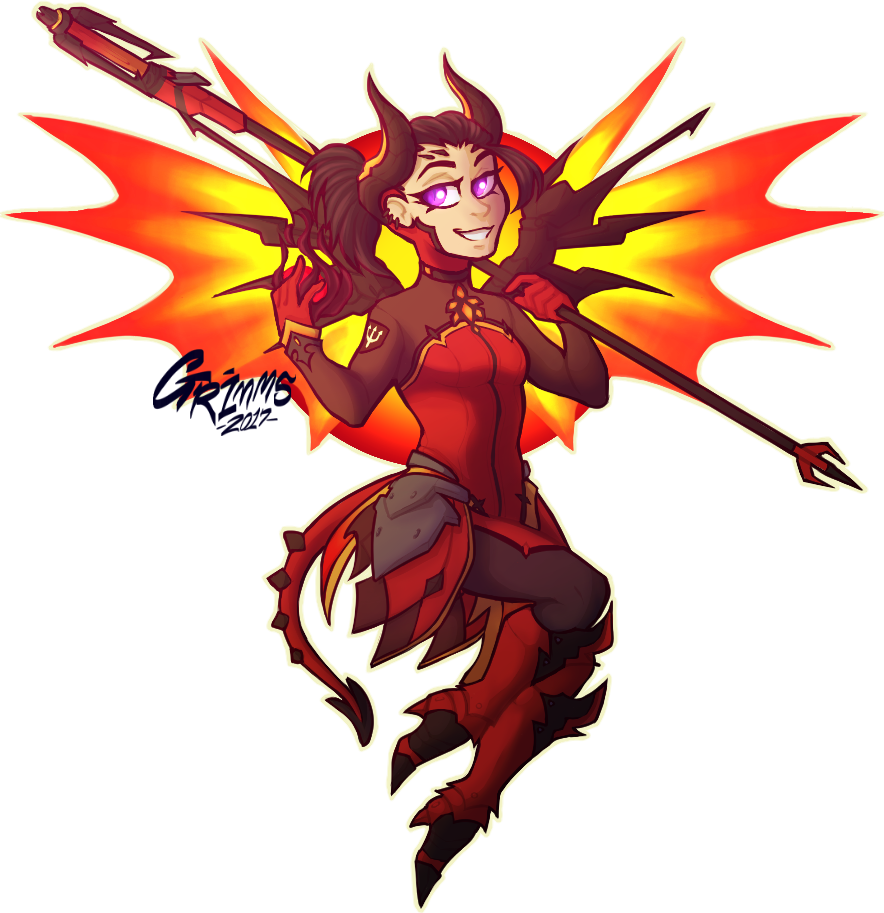 Royalty Free Library Devil Transparent Mercy - Transparent Devil Mercy (884x913)