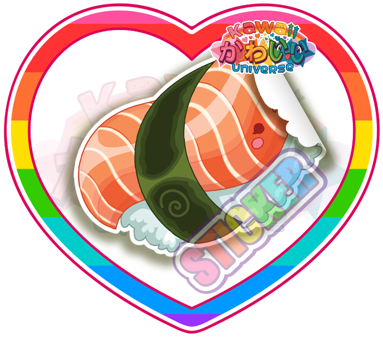 Kawaii Food Universe Cute Nigiri Sticker Or - Cafepress King Duvet Cover (800x800)