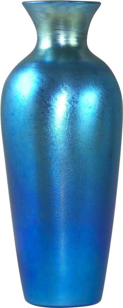 Vase Png - Blue Iridescent Glass Vase (1023x1023)