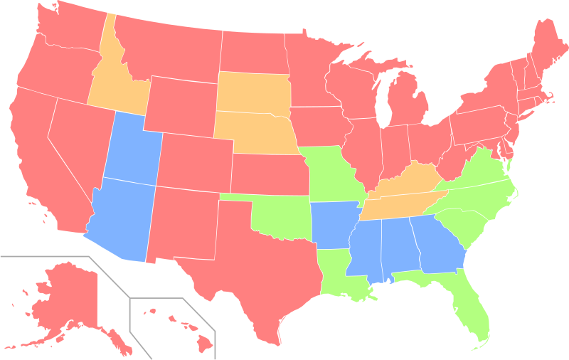 Free Download Sat Vs Act Popularity Clipart Sat Act - States With Death Penalty (800x506)