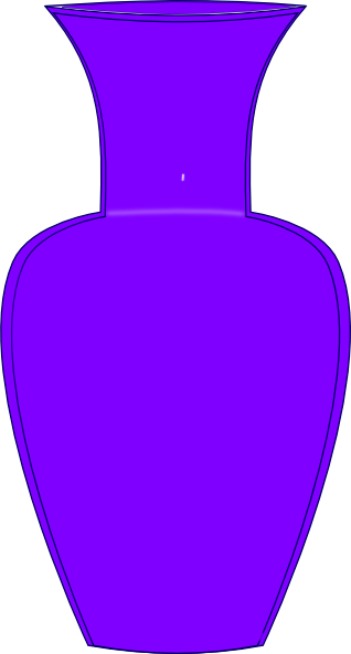 Purple Vase Clip Art At Clker - Cartoon Picture Of A Vase (318x593)