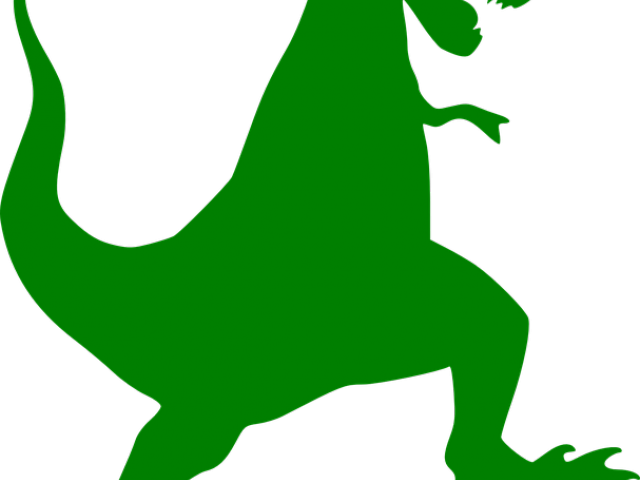 Tyrannosaurus Rex Clipart Cute - Dinosaur Silhouette (640x480)