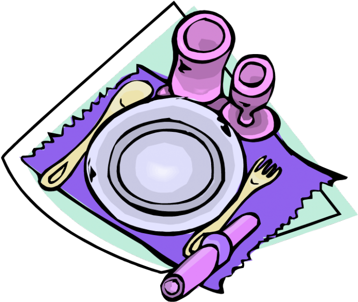 Download Huge Freebie For Powerpoint Library - Set Dinner Table Clip Art (728x642)