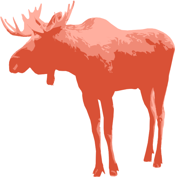 Elk Clipart Wildlife Alaska - Moose Png (600x650)