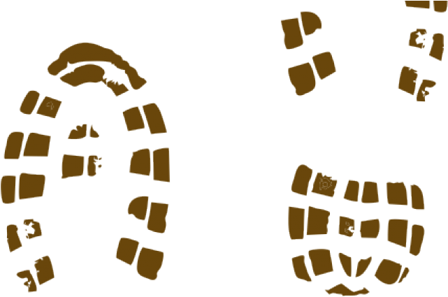 Hiking Clipart Night Hike - Clip Art Boot Print (640x480)