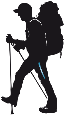 Picture Library Download Png Hiking Transparent Images - Hiking Man Silhouette Png (900x506)