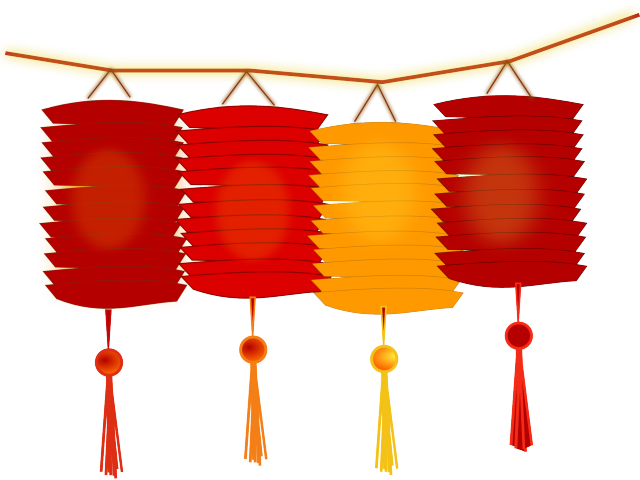 Lantern Clipart Chinese Culture - Chinese New Year Lanterns Clipart (640x480)