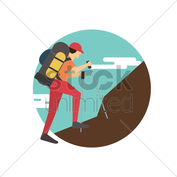 Free Download Trekkers Clipart Hiking Clip Art - Hiker Vector (600x600)