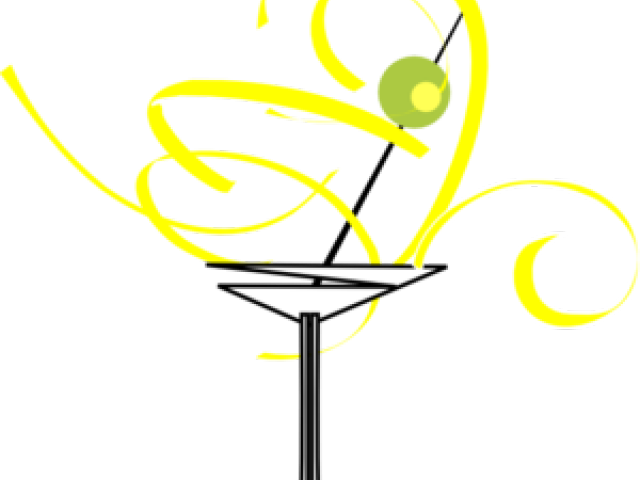 Martini Clipart Yellow - Cocktail Glass (640x480)