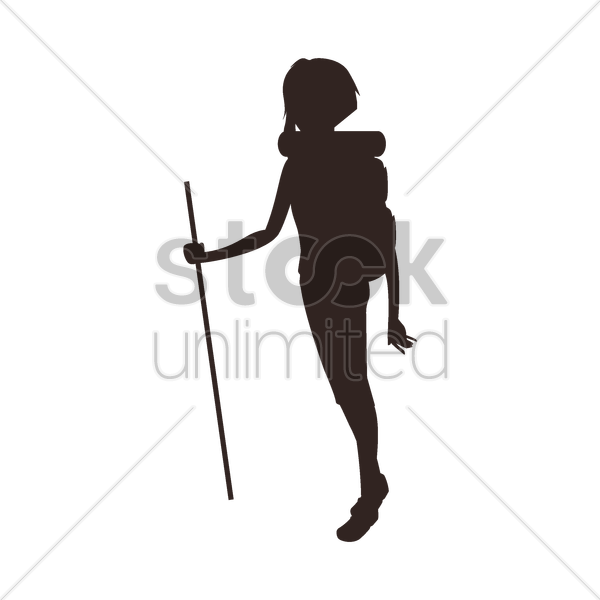 Hiking Clipart Woman Hiker - Illustration (600x600)