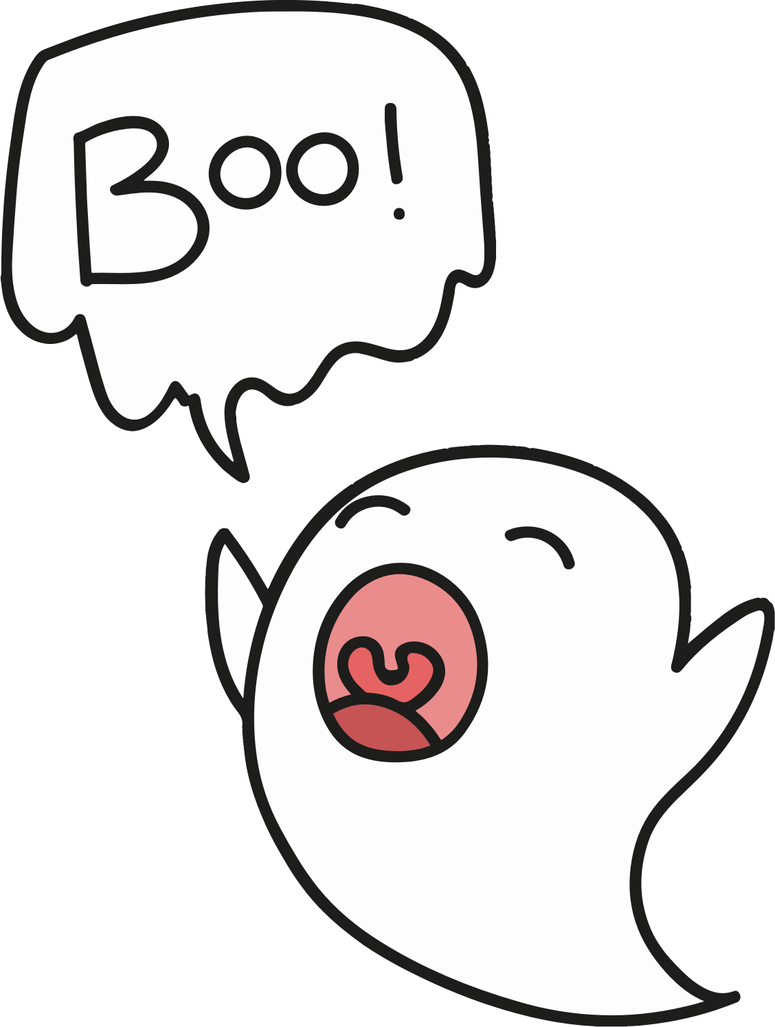 Big Image - Boo Ghost Clipart (1128x1493)