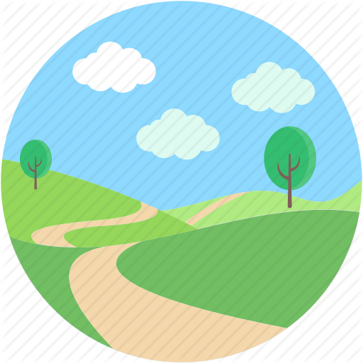 Valley Vector Landform Clipart - Valley Icon (512x512)