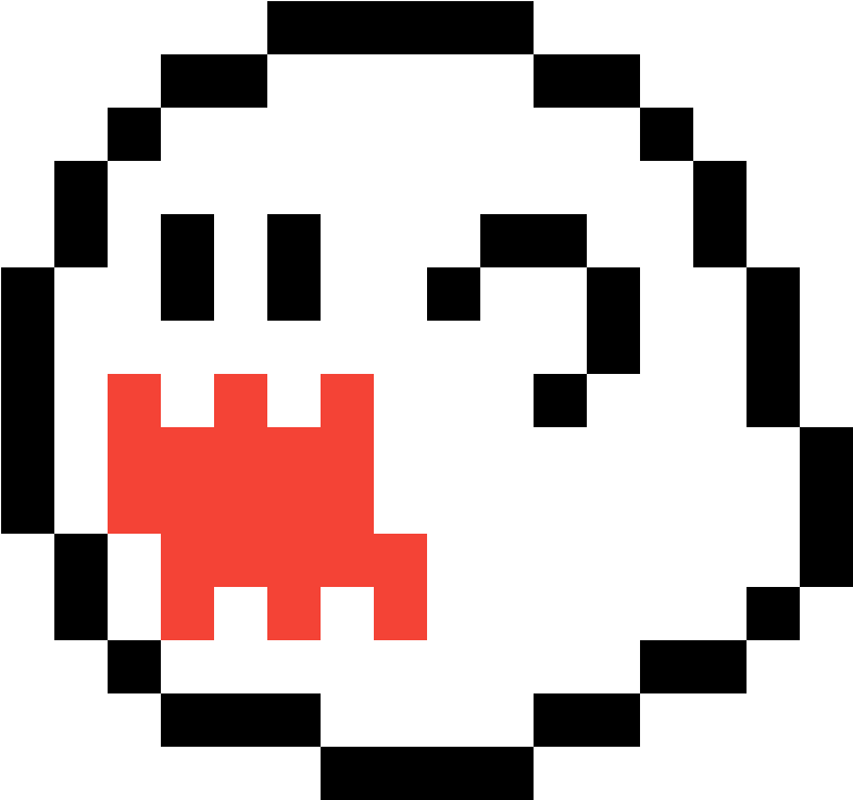Mario - Monster - Boo - Redbubble Mario Bros Game Ghost Fantasma 8-bits Scarf (1200x1200)