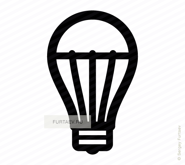 Graphic Free Download Led Light Icon Free - Led Bulb Vector Png (620x553)