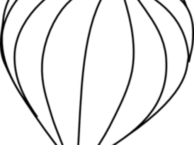 Hot Air Balloon Clipart Black And White - Hot Air Balloon (640x480)