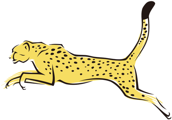Cheetah Leopard Tiger Felidae - Transparent Cartoon Cheetah Running (650x650)