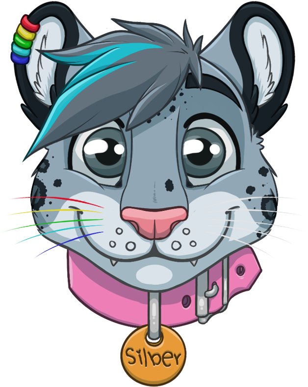 E621 Alpha Channel Ambiguous Gender Collar Feline Headshot - Cartoon (800x800)