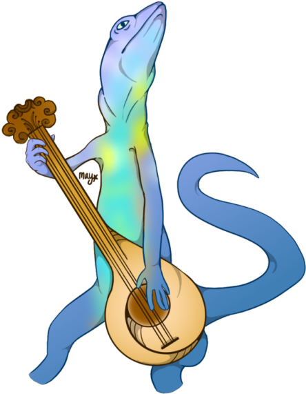 Leopard Lizard Clipart Guitar - Long-nosed Leopard Lizard (500x650)