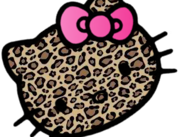 Leopard Clipart Pink Cheetah - Leopard Print Hello Kitty (640x480)