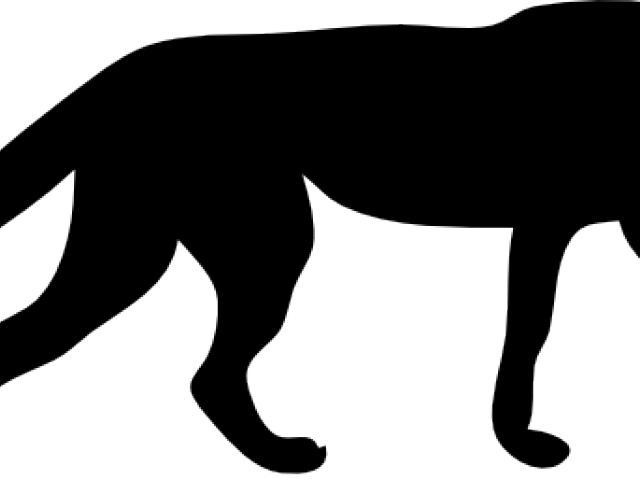 Leopard Clipart Panther Head - Black Outline Of Animals (640x480)