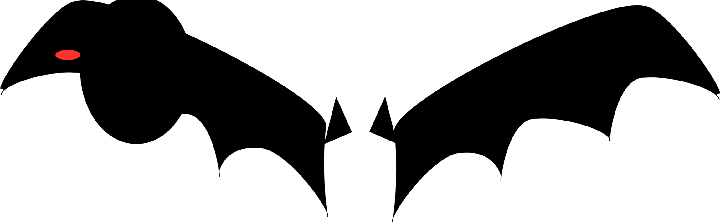 Vampire Bat Drawing Wall Decal Halloween - سكرابز خفاش (2299x750)