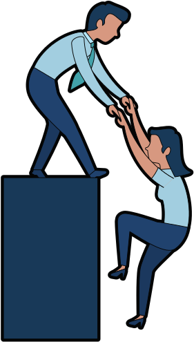 Download Helping To Climb Businesswoman Icons By Canva - Businessperson (550x550)