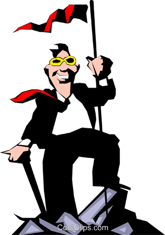 Mountain Climbing Theme Royalty Free Vector Clip Art - Organizational Behavior (337x480)