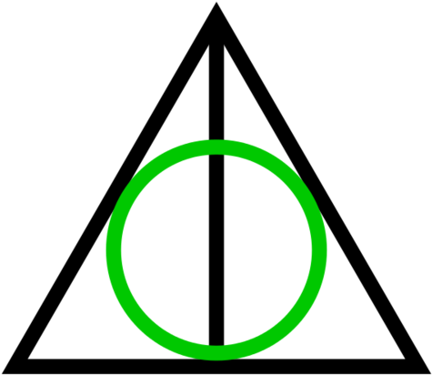 Harry Potter Clipart Fandom - Simbolo Triangulo Com Circulo Dentro (488x424)