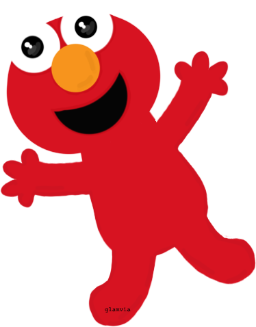 Free Download Elmo Transparent Hello - Clip Art (374x478)