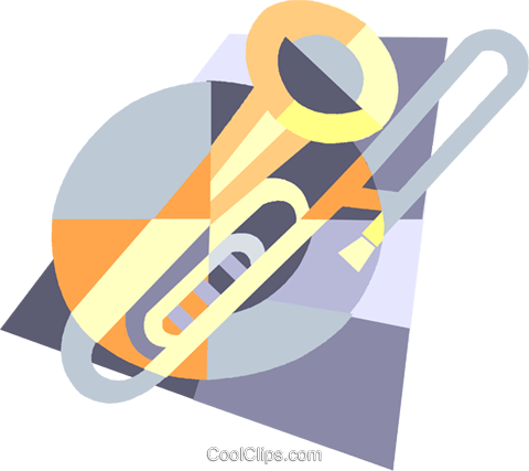Trombone Royalty Free Vector Clip Art Illustration - Graphic Design (480x427)