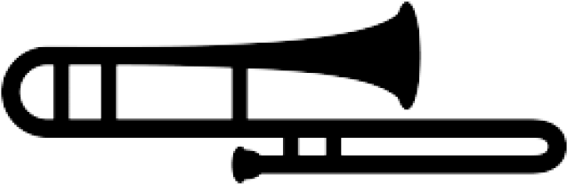Trombone Clipart Svg - Trombone Silhouette Png (640x480)