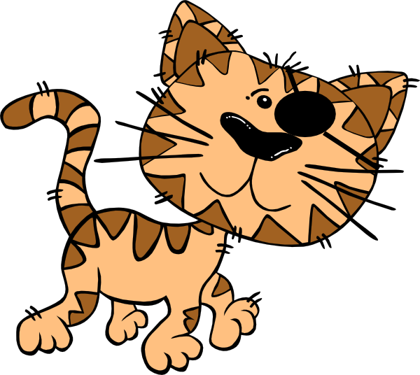 Pirate Cat Clip Art At Clker - Walking Cat Shower Curtain (600x536)
