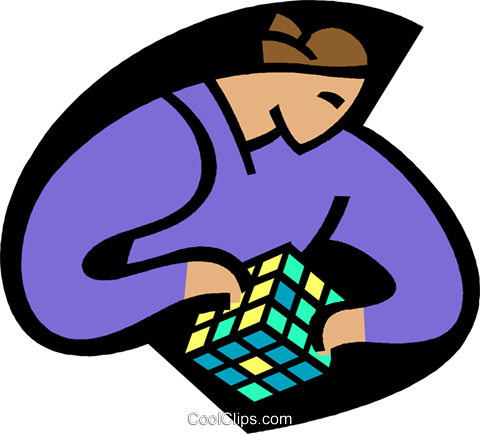 Person Solving A Mind Game Royalty Free Vector Clip - Person Solving A Mind Game Royalty Free Vector Clip (480x434)