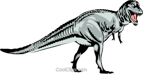 Tyrannosaurus Rex Royalty Free Vector Clip Art Illustration - Illustration (480x250)